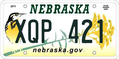 NE license plate XQP421