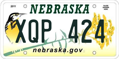NE license plate XQP424
