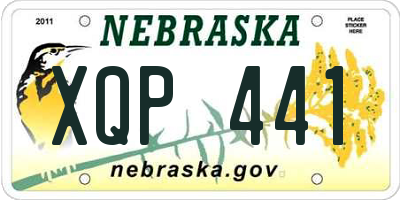 NE license plate XQP441