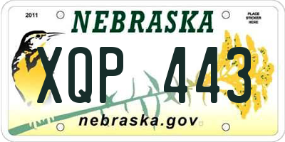 NE license plate XQP443