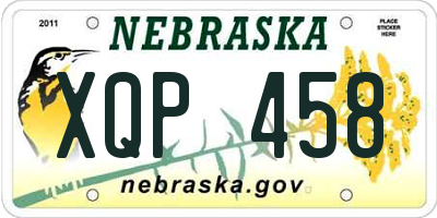 NE license plate XQP458
