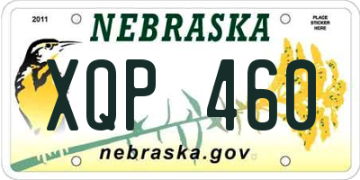 NE license plate XQP460