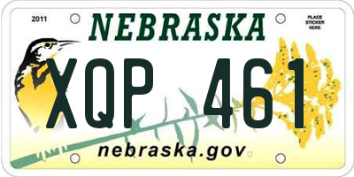 NE license plate XQP461
