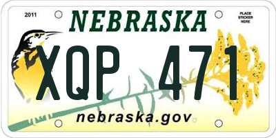 NE license plate XQP471
