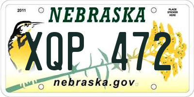 NE license plate XQP472