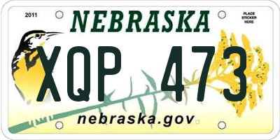 NE license plate XQP473