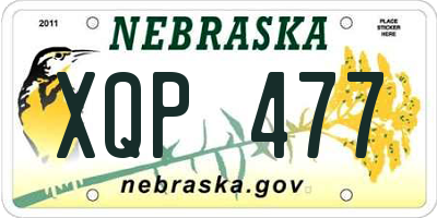 NE license plate XQP477