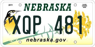 NE license plate XQP481