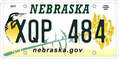 NE license plate XQP484