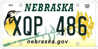 NE license plate XQP486