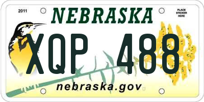 NE license plate XQP488
