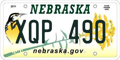 NE license plate XQP490