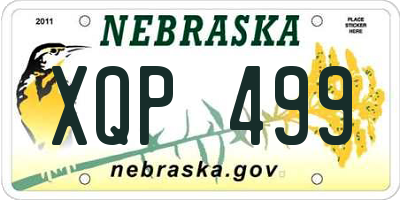 NE license plate XQP499