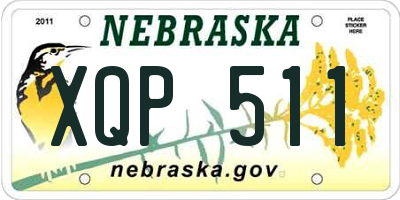NE license plate XQP511