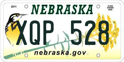 NE license plate XQP528
