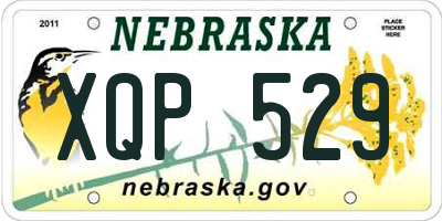 NE license plate XQP529