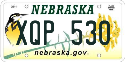 NE license plate XQP530