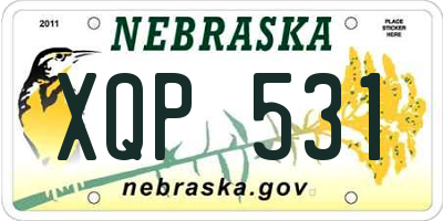 NE license plate XQP531