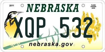 NE license plate XQP532