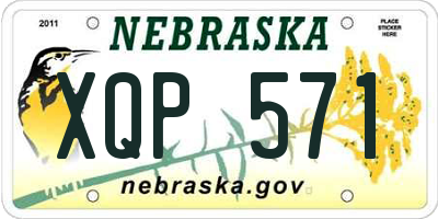 NE license plate XQP571