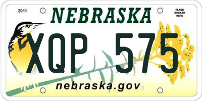 NE license plate XQP575