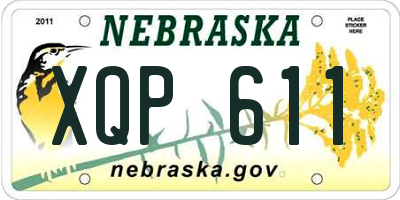 NE license plate XQP611