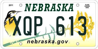 NE license plate XQP613