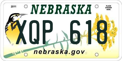 NE license plate XQP618