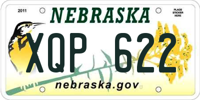 NE license plate XQP622