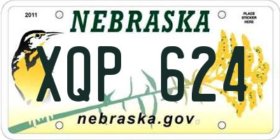 NE license plate XQP624