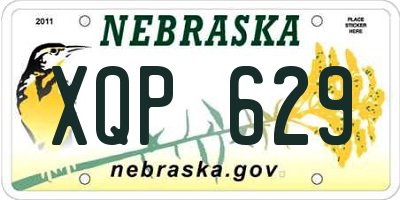 NE license plate XQP629