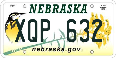 NE license plate XQP632