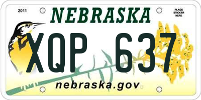 NE license plate XQP637