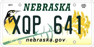 NE license plate XQP641
