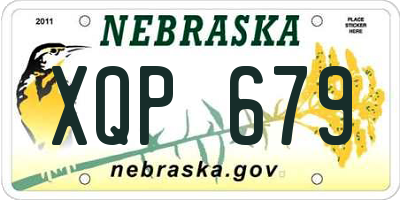 NE license plate XQP679