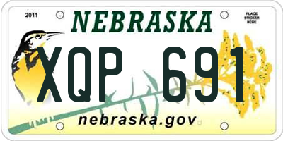 NE license plate XQP691