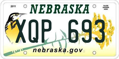 NE license plate XQP693
