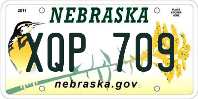 NE license plate XQP709