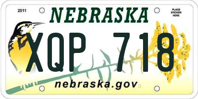 NE license plate XQP718