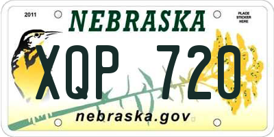 NE license plate XQP720