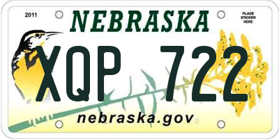 NE license plate XQP722