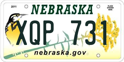 NE license plate XQP731