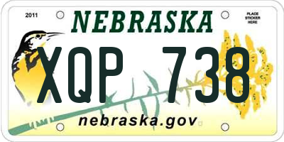 NE license plate XQP738