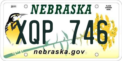 NE license plate XQP746