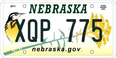 NE license plate XQP775
