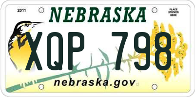 NE license plate XQP798