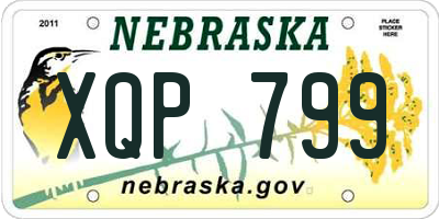 NE license plate XQP799