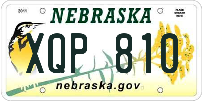 NE license plate XQP810