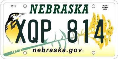 NE license plate XQP814