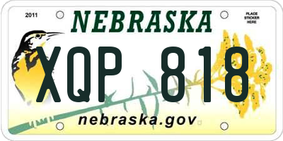 NE license plate XQP818